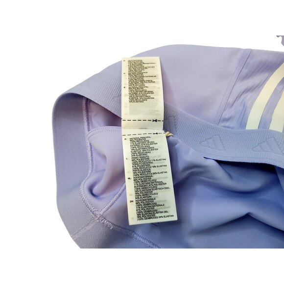 Adidas Womens Lavender Sports Bra L Tight Fit With Adjustable Straps & Stylish W - Picture 7 of 11